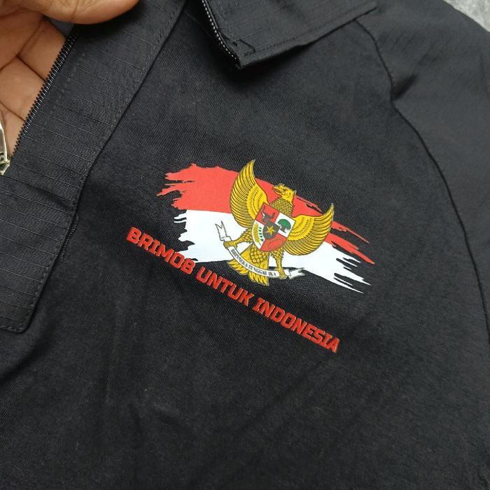Kaos Tactical Hitam Bdu Brimob Untuk Indonesia / Kaos Tactical Brimob / Kaos Bdu Brimob