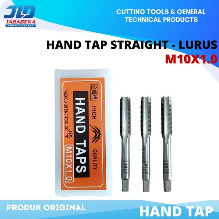 Hand Tap M10 X 1.0 Tap Manual Tangan Lurus M10X1.0 1 Set 3 Pcs