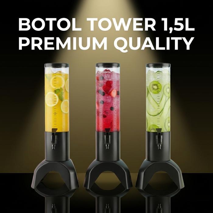yumnastoree.id [BERGARANSI] Botol Tower 1,5L Premium Bisa Ada Lampu LED / Botol Tower 1,5 Liter Soju