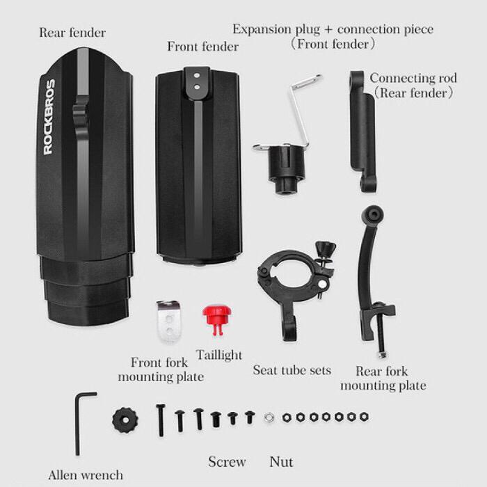 ASLI Rockbros Spakbor fender sepeda lipat mtb dll READY STOCK