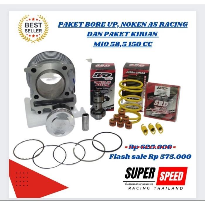 Blok Seher Boreup 58,5 Mm 150 Cc Mio Sporty Mio Soul Mio Smile Karbu Sudah Dapat Noken As Racing Dan