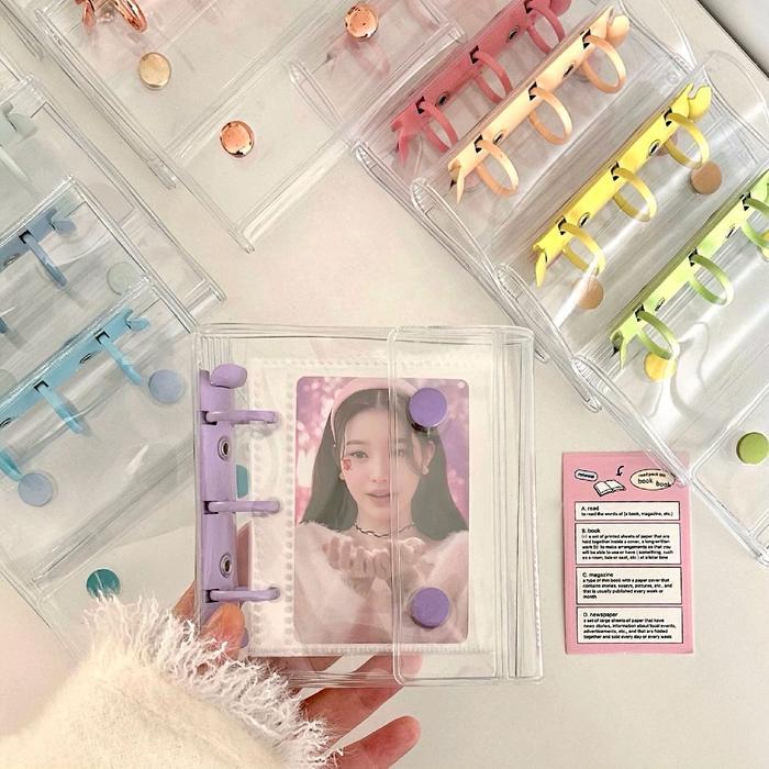 "New" Binder mini 3 ring journal scrapbook diary binder photocard kpop notebook