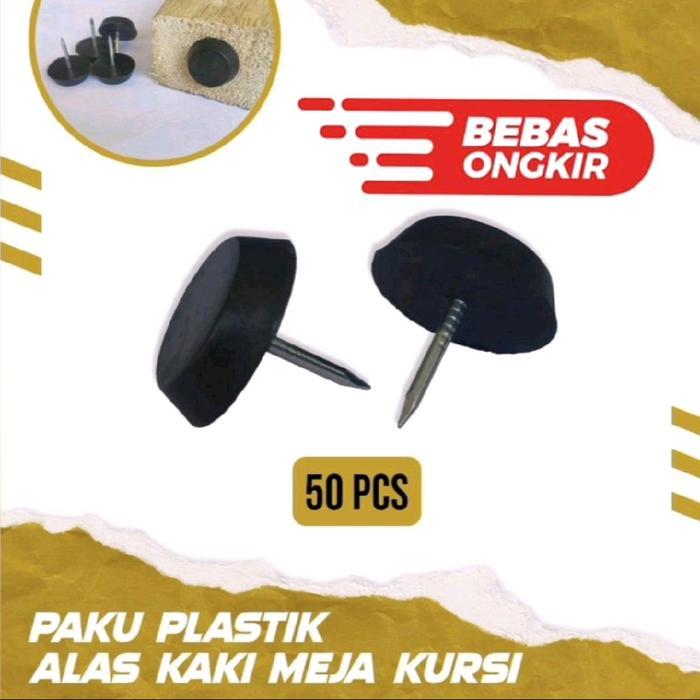 NEWSS SET 50 PCS PAKU PAYUNG PENGAMAN KAKI MEJA DAN KURSI TERBUAT DARI BAHAN LOGAM DA' PLASTIK ABS