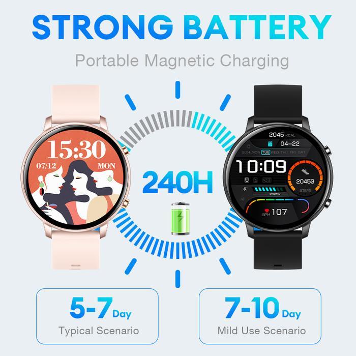 Aolon Gtr Original Smartwatch Bluetooth Call Jam Tangan Pria Wanita Touch Screen Sports Fitness