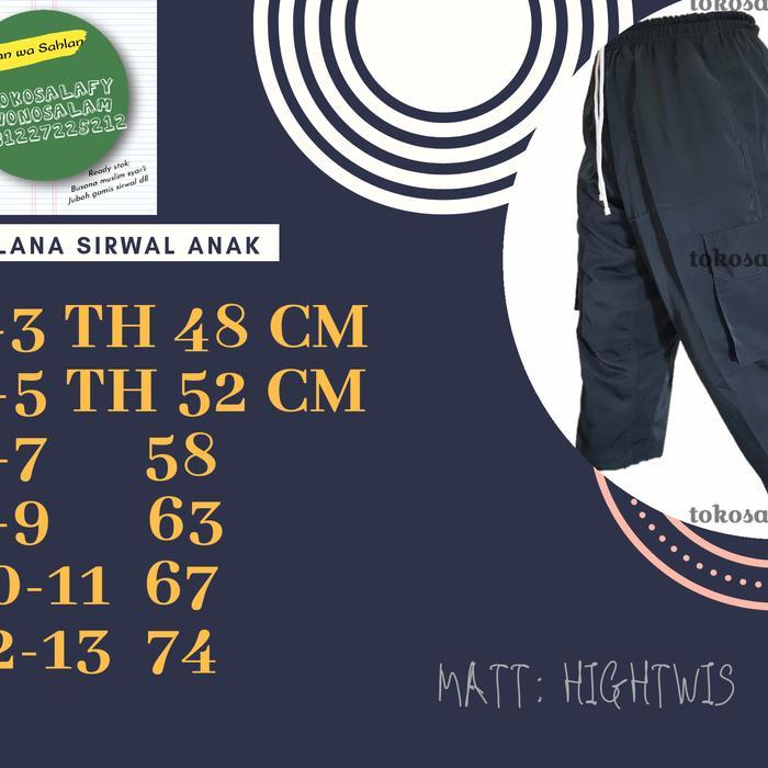sirwal high twist celana sirwal high twist anak