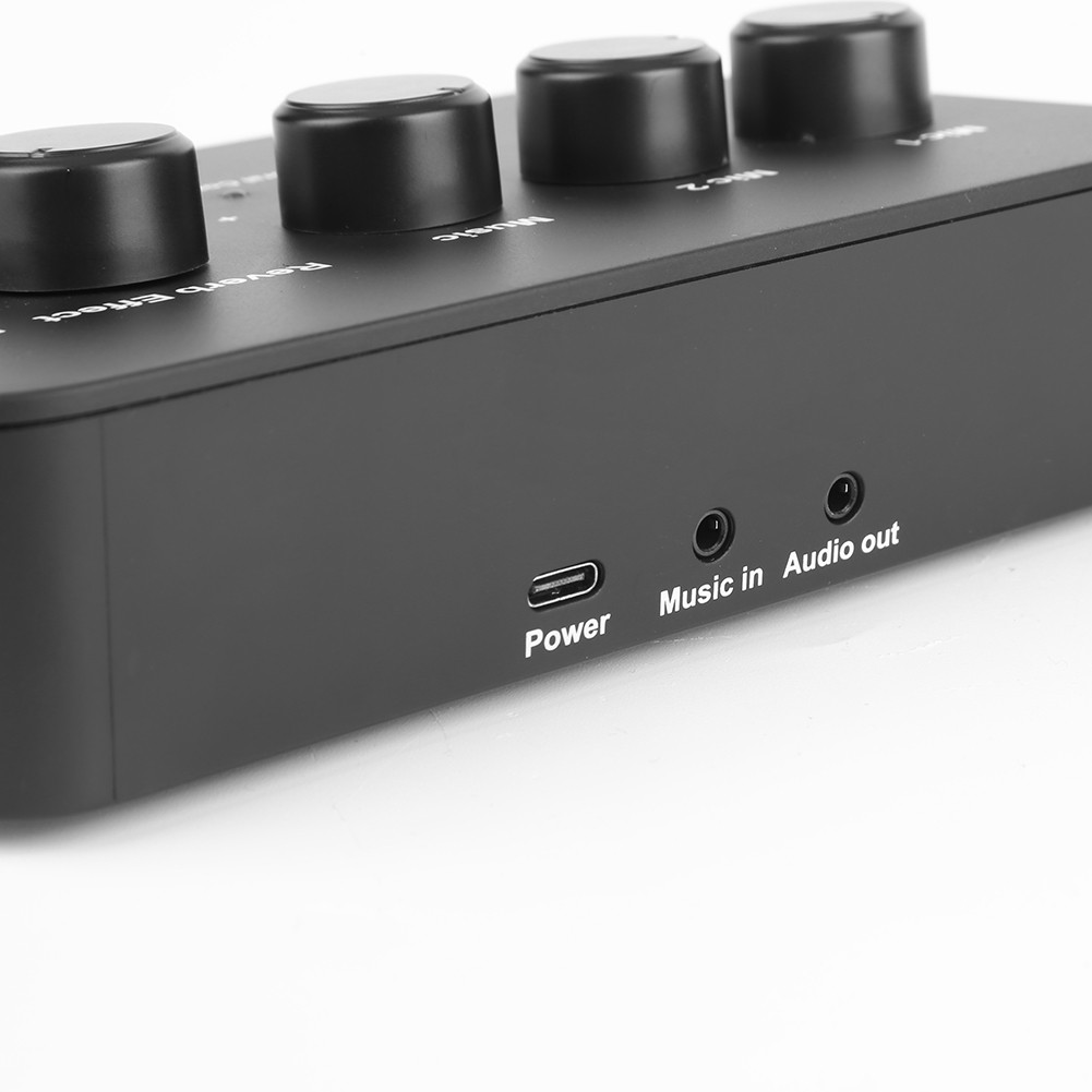 Portable Karaoke Microphone Mixer 3.5mm AUX BT Connection Compact Karaoke Audio Mixer for Karaoke