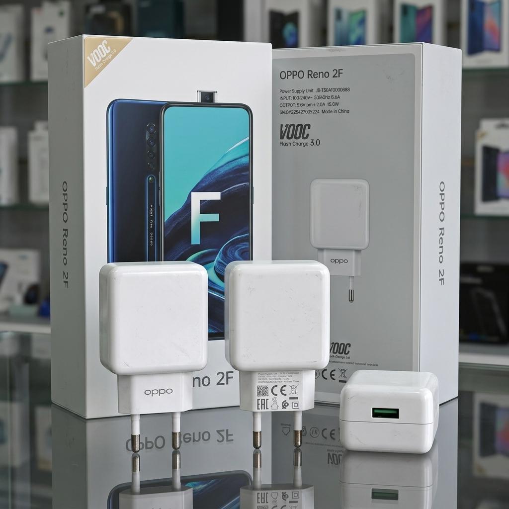 Charger HP Oppo VC54JAEH Ori Bekas VOOC Flash Charge 4A Untuk Oppo Reno 2F