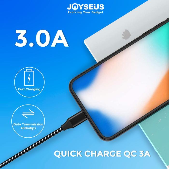Promo Joyseus Type-C Usb Cable Cowboy Gold Braided Cable 120Cm - Kb0003 Terlaris