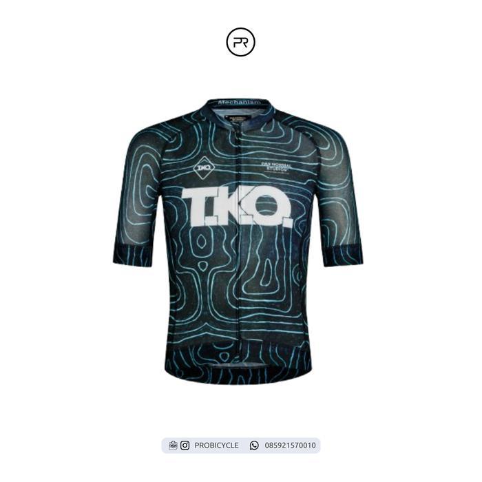 Jersey Sepeda Pria PNS Pas Normal Studios TKO Mechanism Jersey Blue