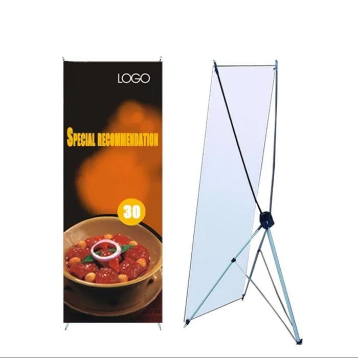 Y Banner 60X160 Stand Standing Banner Aluminium Full Besi Tebal & Tangkai Fiber Fleksibel Untuk