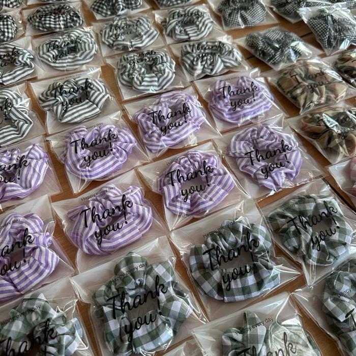 Promo 50 Pcs Scrunchie Souvenir Wedding / Scrunchie Mini / Ikat Rambut / Souvenir Terlaris