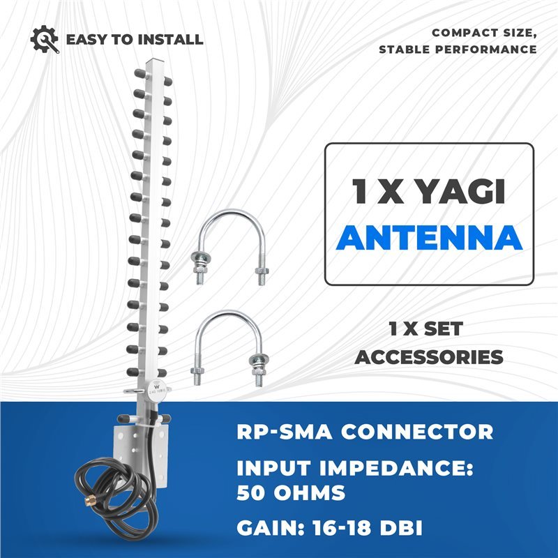 ABKN-2.4Ghz 16DBI-18DBI Yagi WLAN Wifi Omni Wireless Antenna 1.5M