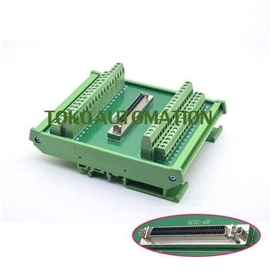SCSI 68 PIN TERMINAL BLOCK QUICK CONNECTOR DIN RAIL MOUNTING TYPE AY31