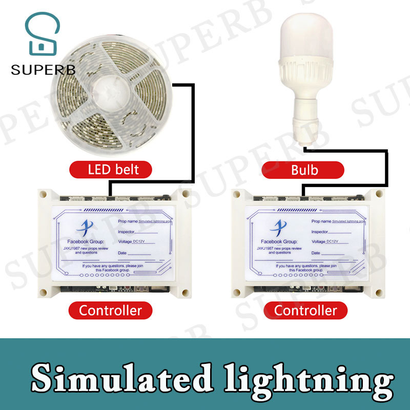 Takagism game props real life prop simulated lightning prop simulate lightning and thunder for room