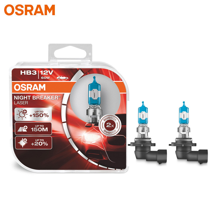 OSRAM 9005 HB3 12V 60W P20d Night Breaker Laser Car Lamp Halogen
