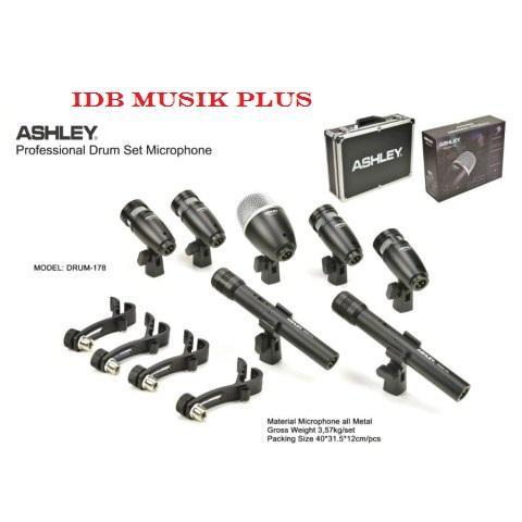 Mic Drum Set 7 Kit Ashley Drum178 Drum 178 Original Garansi Resmi