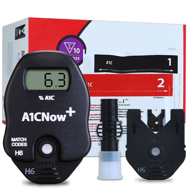 PTS Diagnostics HbA1c Now+ System Professional Diabetic Home Test Kit Blood Glucose Monitor
