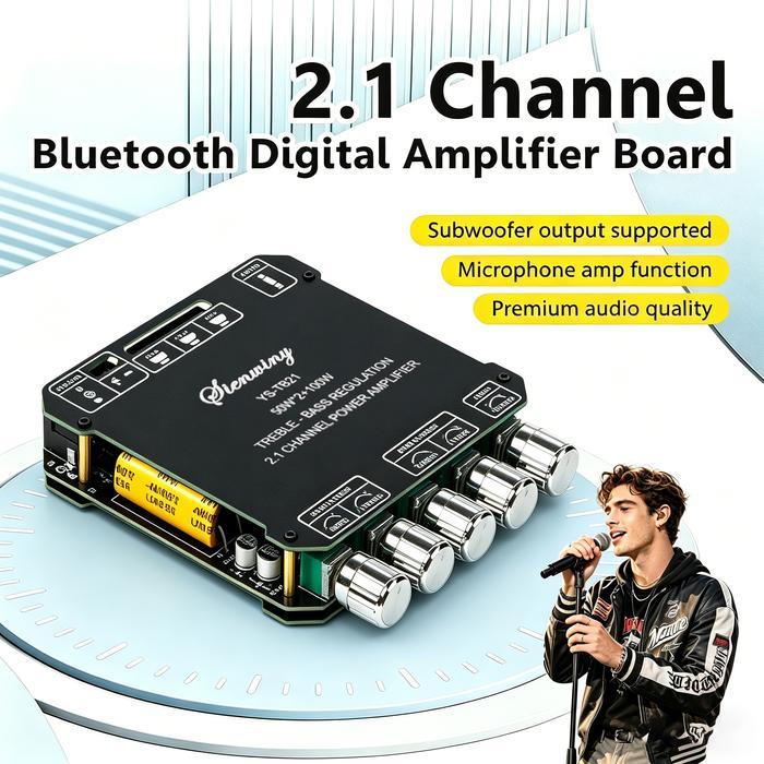 Bluetooth 5.0 Amplifier Board 50Wx2+100W Bluetooth Amplifier Class D 2.1CH Subwoofer Amplifier Board