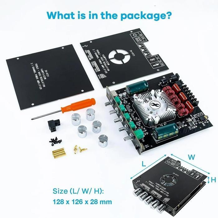 ZK-HT21 original ADA logo Bluetooth digital power amplifier module 2.1 channel tda7498e subwoofer