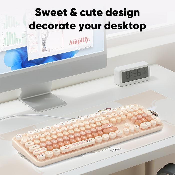 MOFii Wired Keyboard Untuk Windows Mac Sweet Bear