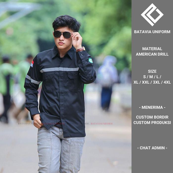 Safety Batavia Uniform Kemeja Safety K3 by Batavia Uniform - Baju Seragam Kerja Atasan Wearpack Leng