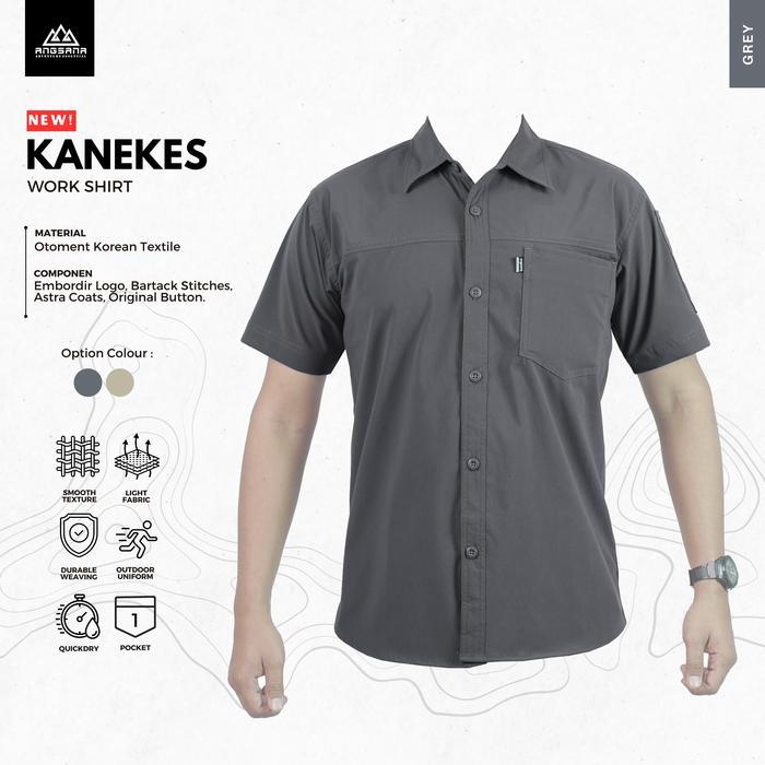 Lengan Pendek Angsana Kemeja Lengan Pendek Angsana Kanekes series - GREY, S