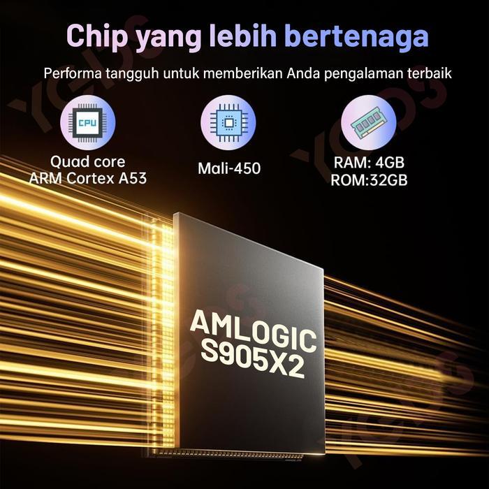 Premium Ygds Android Tv Box Android 13.0Os 2.4G+5G Wifi Bluetooth 4Gb Ram 32Gb Rom Stb 4K Smart Tv