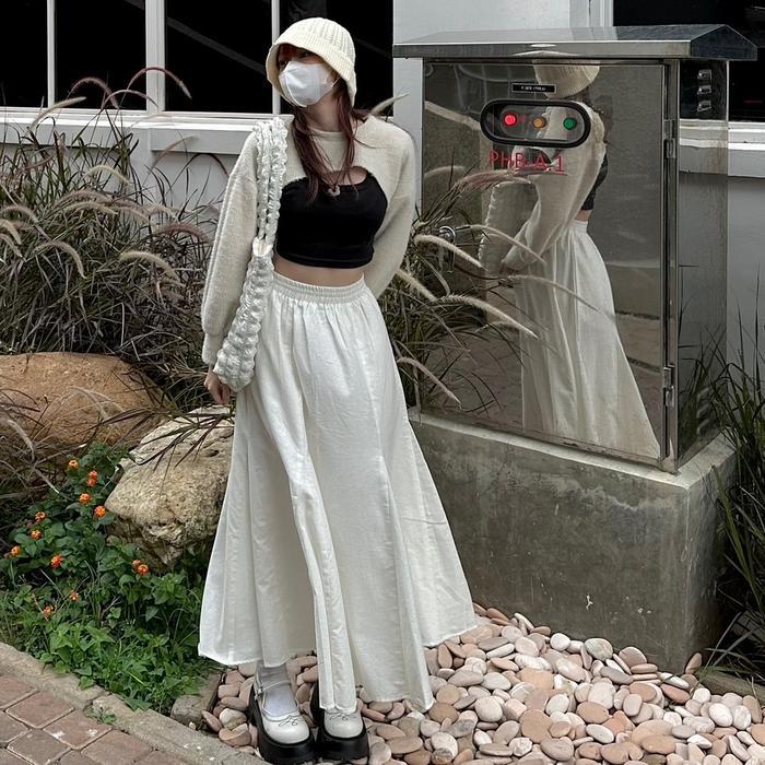 Byneeth Robin Skirt - Rok Linen - Rok Basic - Rok A Line - Rok Payung - Rok Korean Style