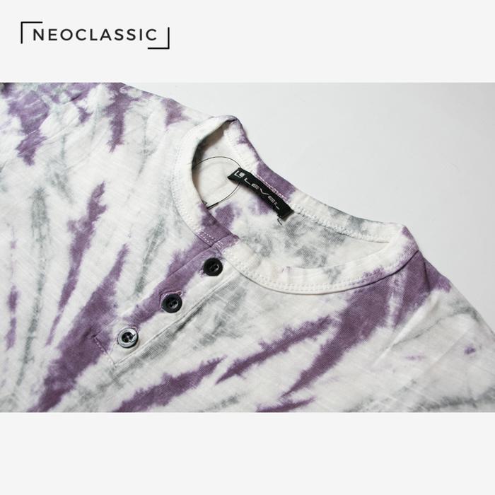 Premium Kaos Baju Tie Dye / Tye Dye / Tyde Kancing Henley Pria Wanita Cotton Original