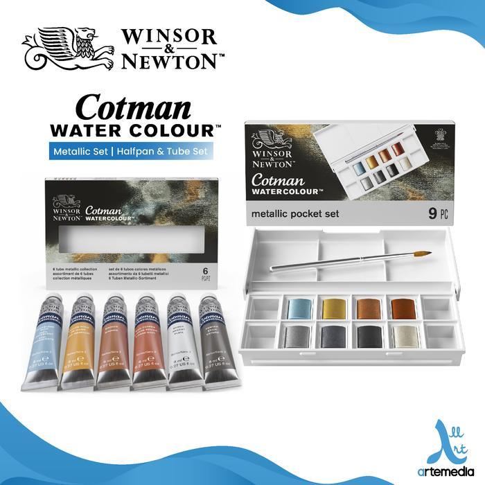 Ready Winsor & Newton Cotman Watercolor Metallic Set