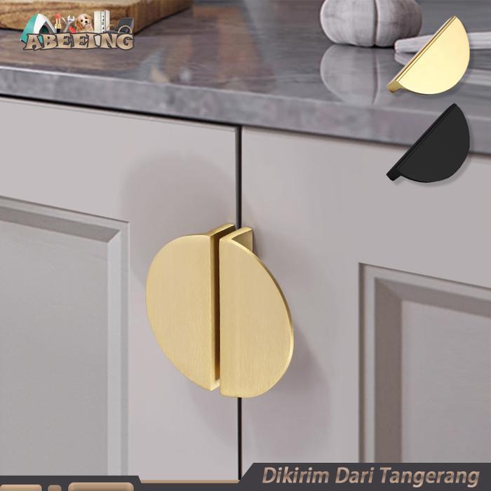 Tarikan Bulat Lemari Gold Handle Lemari Handle Bulat Lemari Handle Pintu Setengah Lingkaran Tarikan