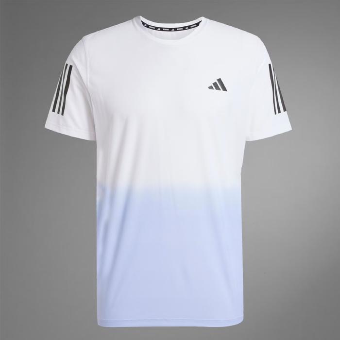 SIAPKIRIM Baju Lari Pria Own The Run Climacool Colorblock Tee White - JC9886 READY STOCK