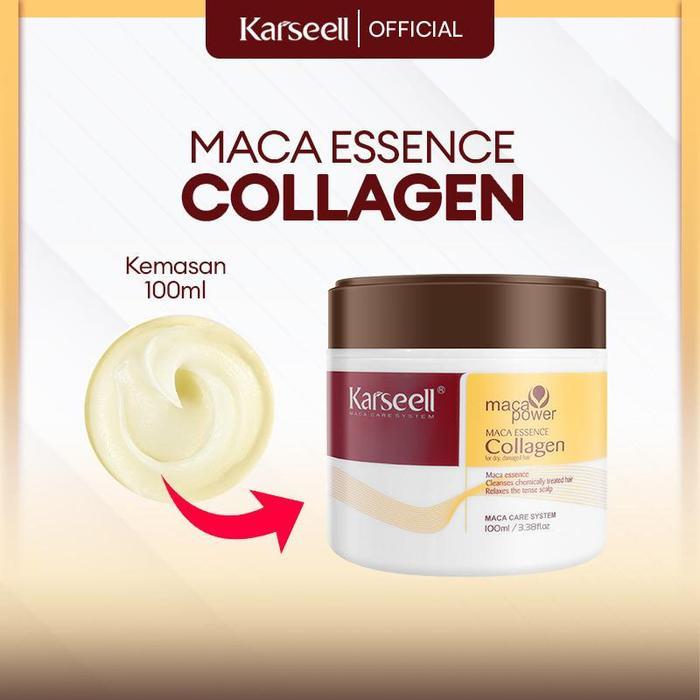 BERKUALITAS KARSEELL - Masker Rambut Mini Collagen - Hair Mask Smoothing Perawatan Rambut &