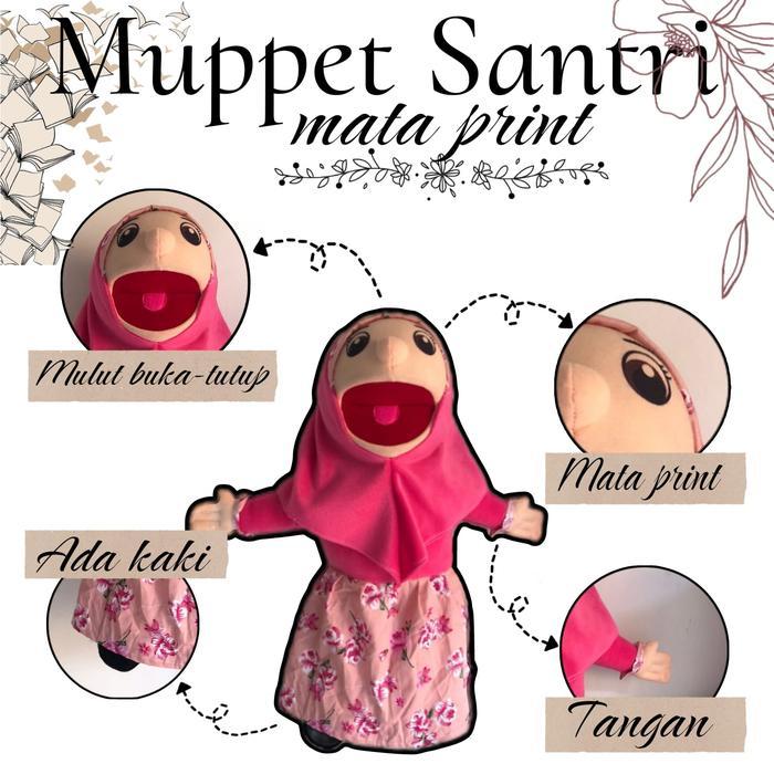 Boneka Santri / Boneka Muppet Santri Perempuan / Boneka Muppet Mulut Gerak / Boneka Dongeng Dolls