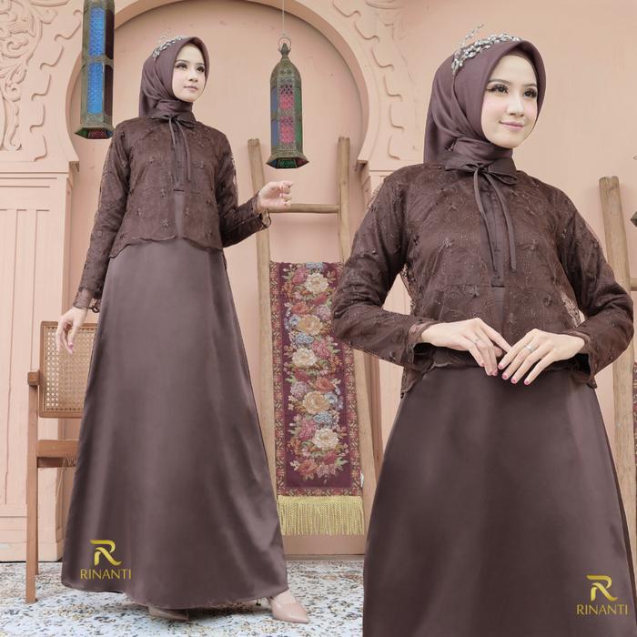 Viona Dress Kondangan Rompi Tile Brokat Mewah Lepas Pasang - Seragam Bridesmaid Wisuda Nikahan Mewah