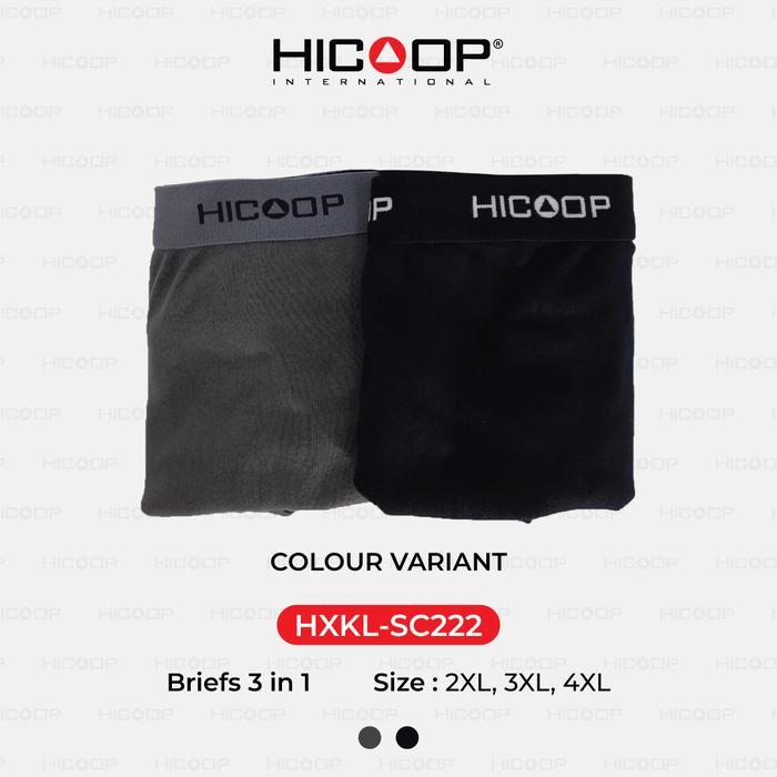 Celana Dalam Pria Hicoop Ukuran Besar 2 Pcs Boxer Cotton Premium Hxkl-Sc222Bs (2Xl - 4Xl) Best
