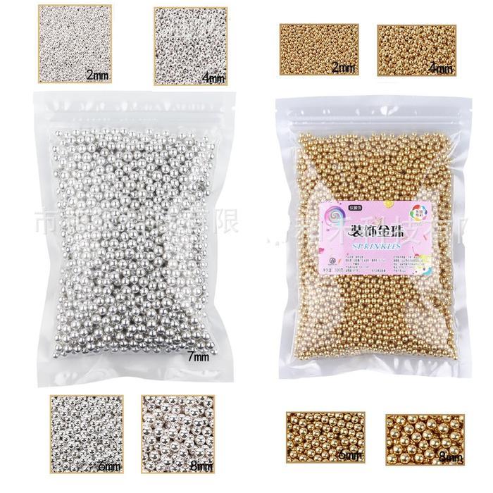 PROMO Hiasan Edible Sprinkle / Sprinkler Kue / Hiasan Edible Gold Silver