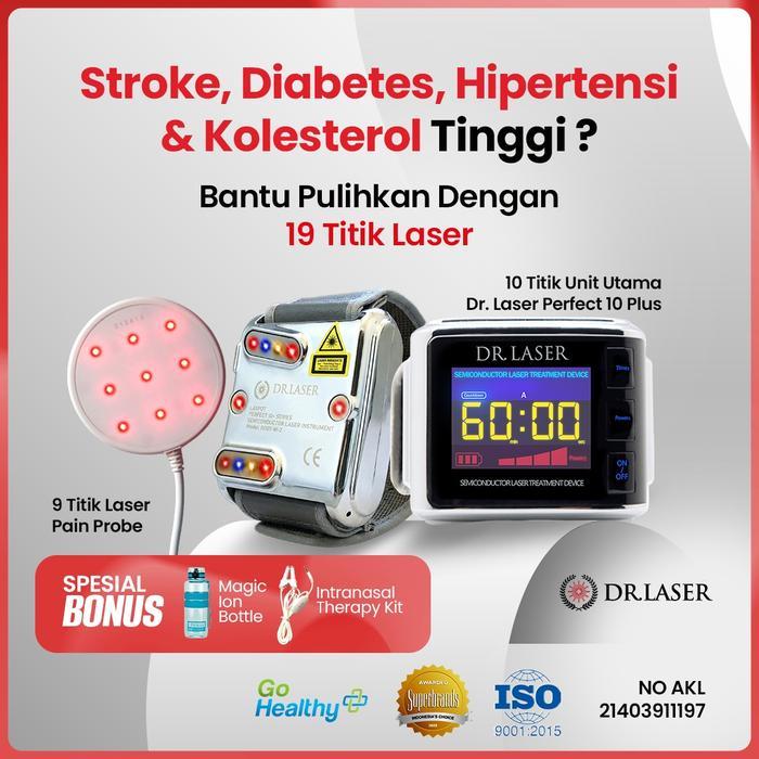 DR. LASER PERFECT 10 PLUS MEMBANTU PROSES PEMULIHAN STROKE - Jam Laser Kesehatan Alat Terapi Laser
