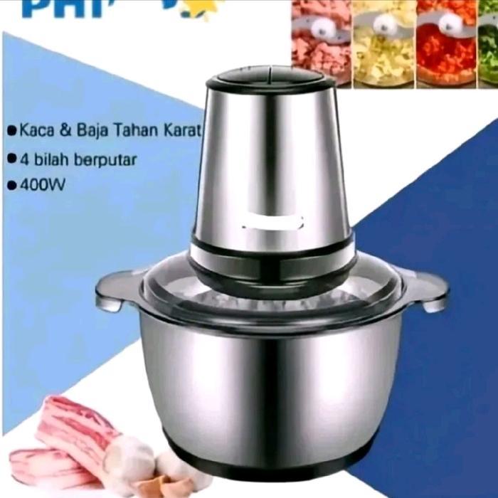 Promo Promo Chopper Penggiling Daging Serbaguna Model Phillips Asli Terlaris