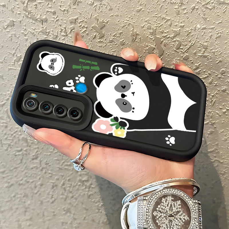 Casing Hp Xiaomi Redmi Note 8 Redmi Note 8T Redmi Note 8 Pro Case Panda hitam putih yang lucu Kasing