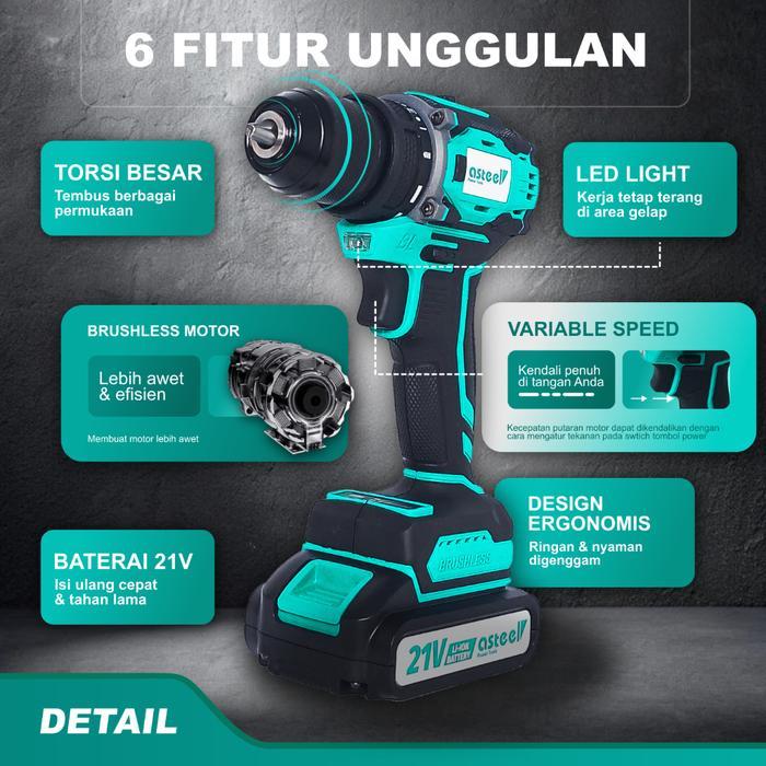 Makita Indotools - Mesin Bor Baterai Listrik Cordless Drill Portable Elektrik