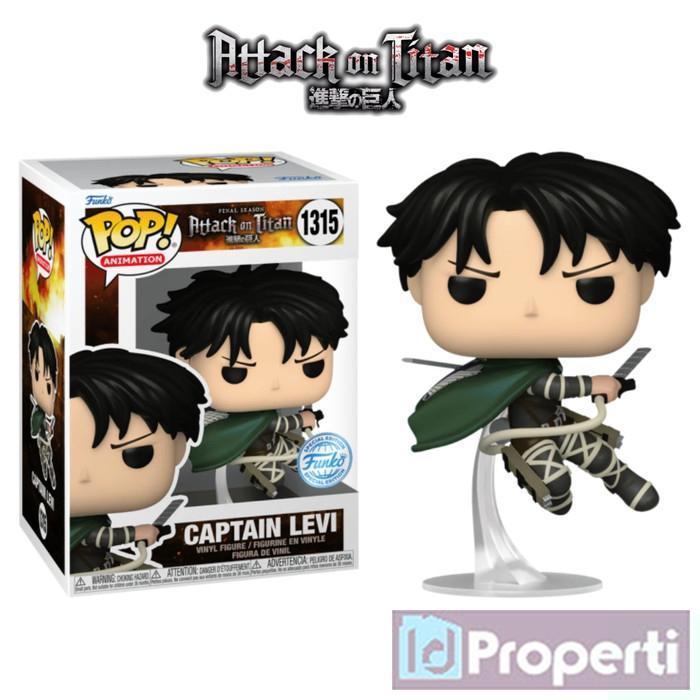 HOT SALE MINIATUR ATTACK ON TITAN #1315 CAPTAIN LEVI ACKERMAN FUNKO POP FIGURE TERMURAH