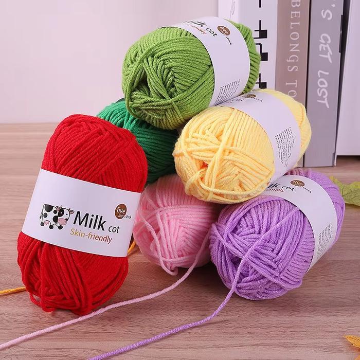 Benang Rajut 5 Ply (PART 2) Benang Katun DIY Aksesoris Milk Cotton
