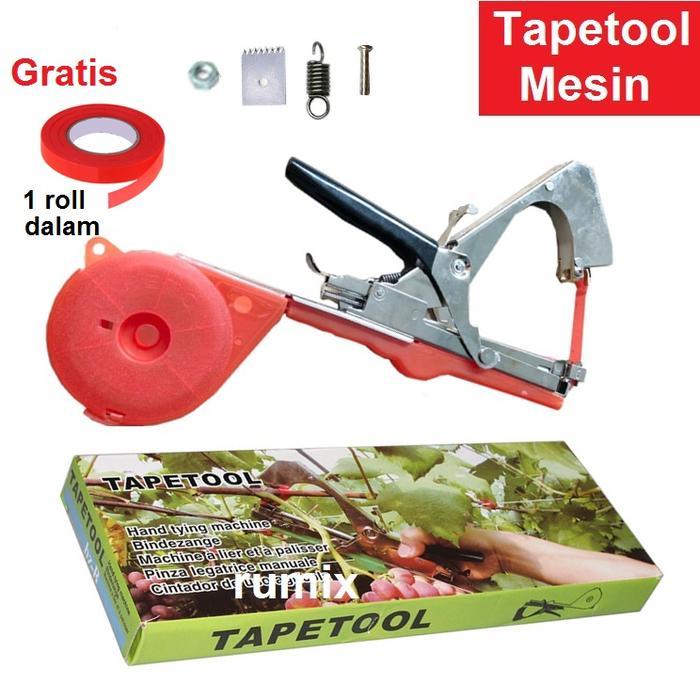 Tapetool Hand Tying Alat Ikat Tanaman Tapetool Hand Tying Machine dengan Paket Refil Tape dan Staple