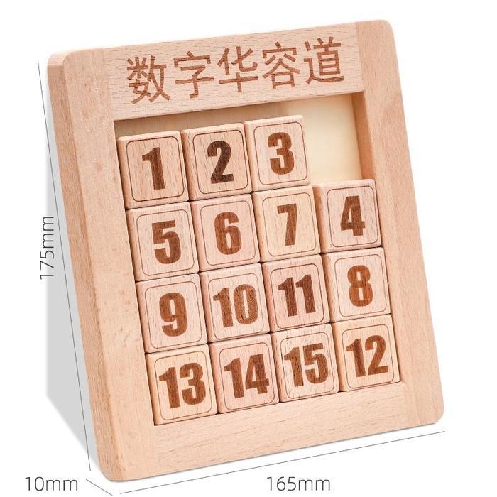 KLOTSKI BOARD PUZZLE 15 ANGKA MAGNETIC NUMBER RUBIK 15 ANGKA MAINAN PUZZLE GESER ANAK MAGNET KAYU RU