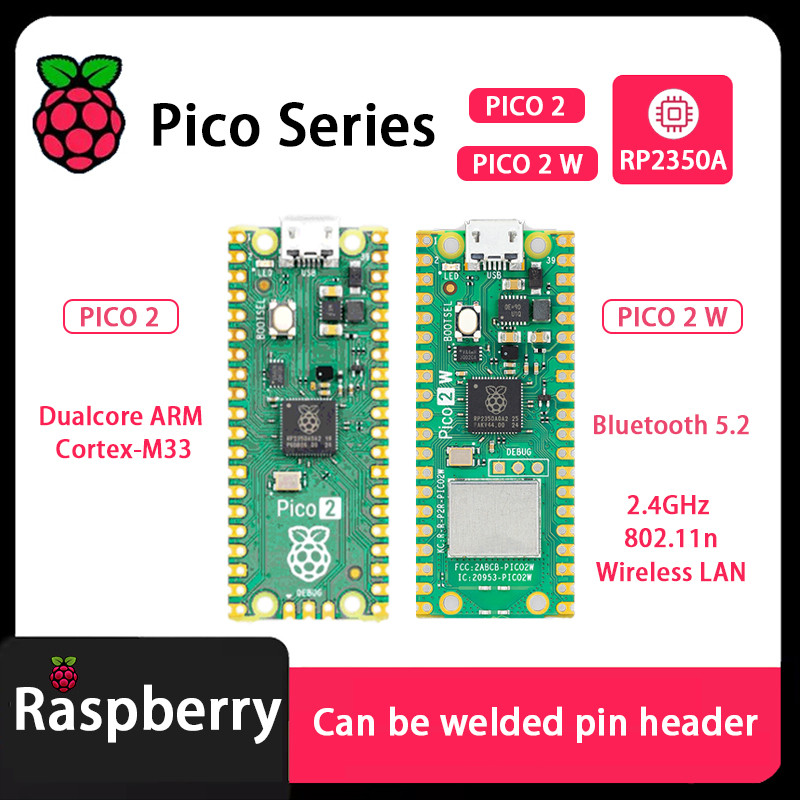 Raspberry Pi Pico Pico 2 Pico W Pico WH Pico H Pico 2 W RP2040 RP2350 Chip with Wireless WiFi