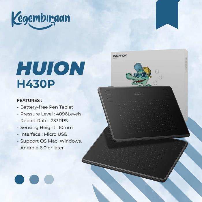 Huion H430P Graphic Drawing Pan Tablet Huion Inspiroy H430P Original Diskon Sell