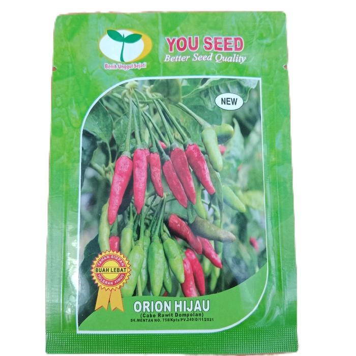 Merayakansenja Benih Cabe Rawit Orion Hijau F1 Kemasan 10 Gram