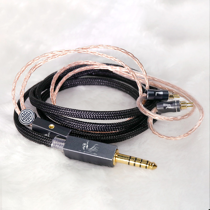 hakugei black warrior 6N OCC copper& Silver plated 6N OCC upgrade cable earphone 3.5/2.5/4.4 headset