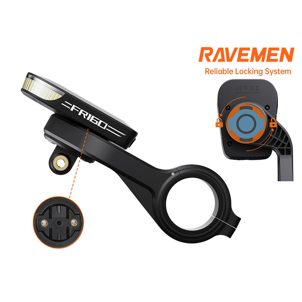 Ravemen Bike Front Rear Light Set FR160/FR300 For Garmin/Wahoo/Bryton TR500/TR250/CL06 Bicycle